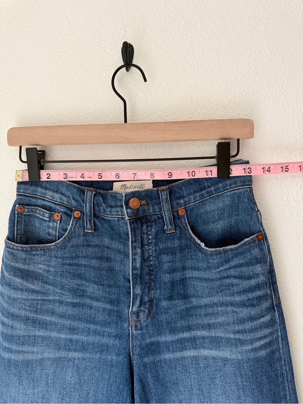 Madewell Wide Leg Crop Jeans in Bainbridge Wash - 26 - Like New - Picture 10 of 12